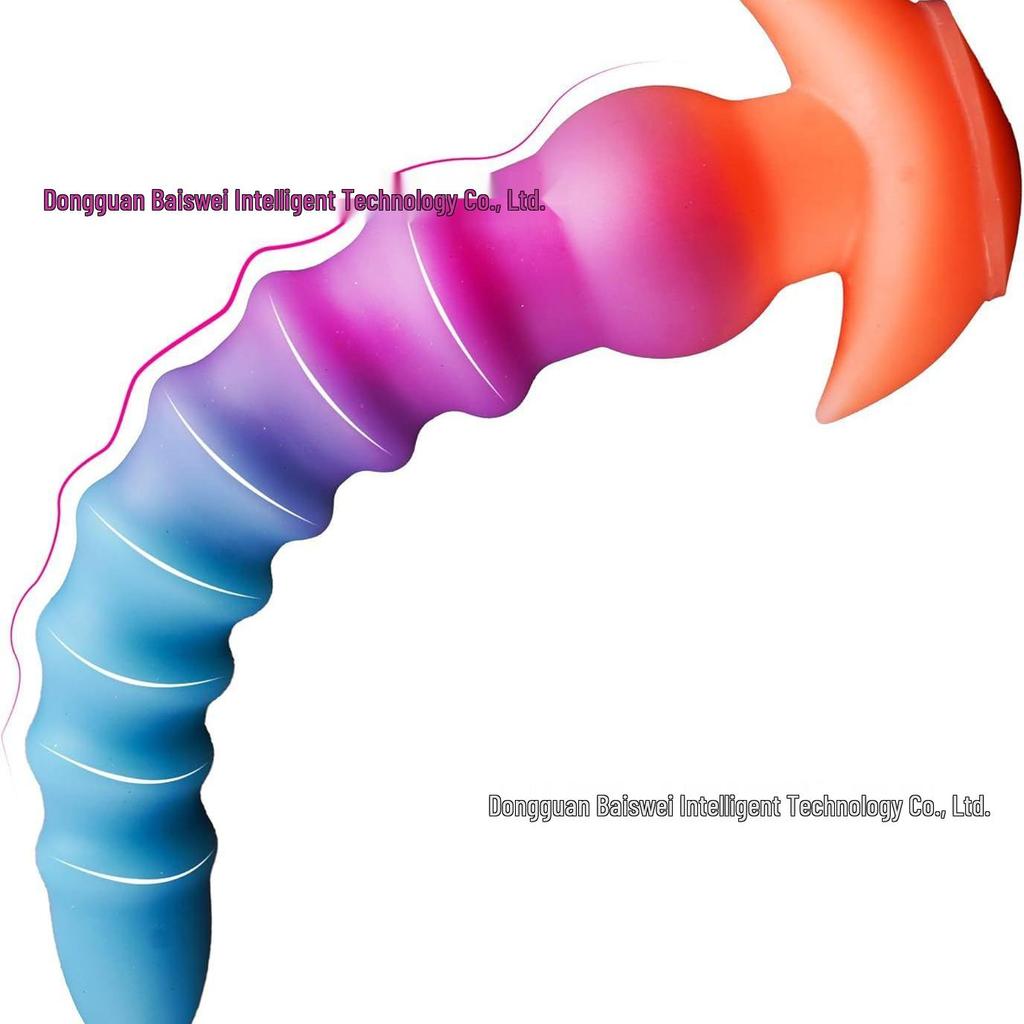 Luminous Silicone Spiral Anal Plug - Super Long Outdoor Wear Expander Dildo SM Toy