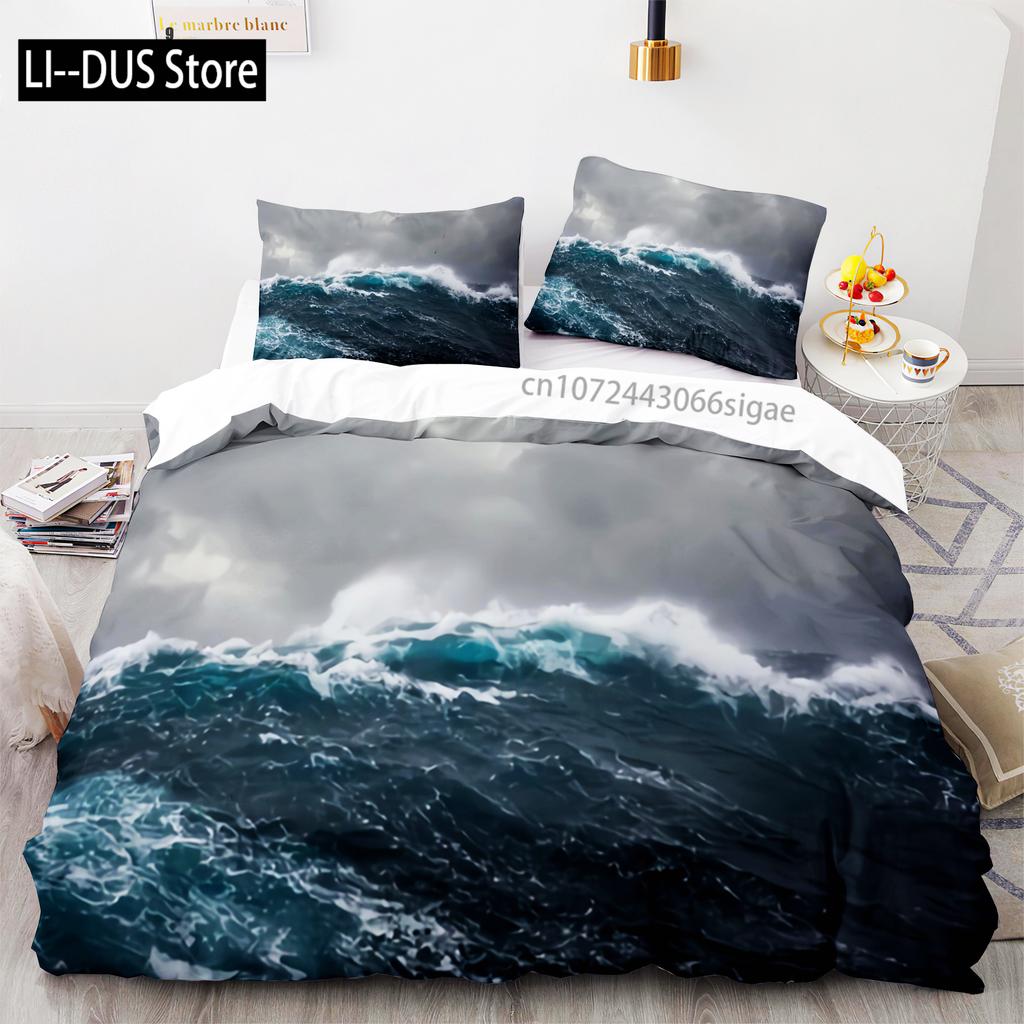 Fish Bedding Set Single Twin Full Queen King Size Marine life Bed Set Aldult Kid Bedroom Duvetcover Sets 3D Anime Kawaii 013