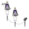 Standing Skeleton Stakes for Garden Solar Yard Stake Light, Halloween Glowing Skull Decor Waterproof with Cloak, Outdoor Lawn Lamp Haunted House Party