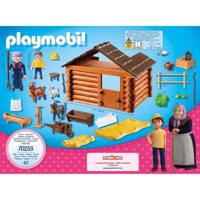 PLAYMOBIL - Heidi - Peter Avec Étable De Chèvres - 47 Pièces - Pour Enfants À Partir De 4 Ans