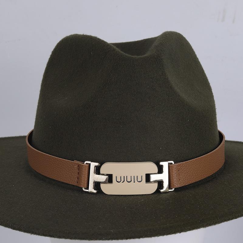 Retro European & American Straw Hat with Leather Buckle and Creative Hatband Decoration