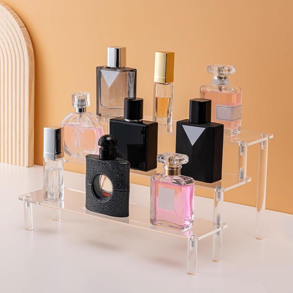 1pc,Multilayer acrylic transparent display rack, desk storage rack, suitable for cosmetics, perfume, dolls, nail polish shelf