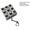 Black Cat Fidget Keyboard 4/9-Keys Anxiety Relief Finger Clicker Keychain Office School Travel Decompression Button Sensory Toy Hanging Decor