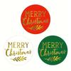 500pcs Golden Foil Christmas Stickers - Reusable Paper Christmas Labels for Holiday Decorations, Greetings, Envelopes And Crafts