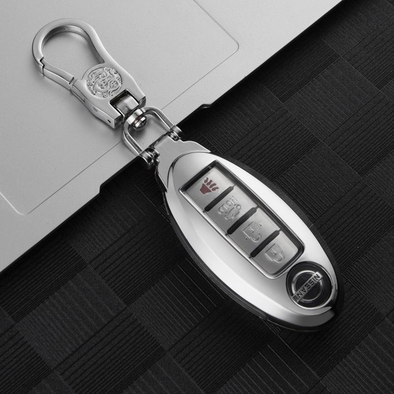 Liga de zinco caso chave do carro titular para nissan versa maxima rogue armada sentra qashqai x-trail para infiniti fx35 qx50 acessórios