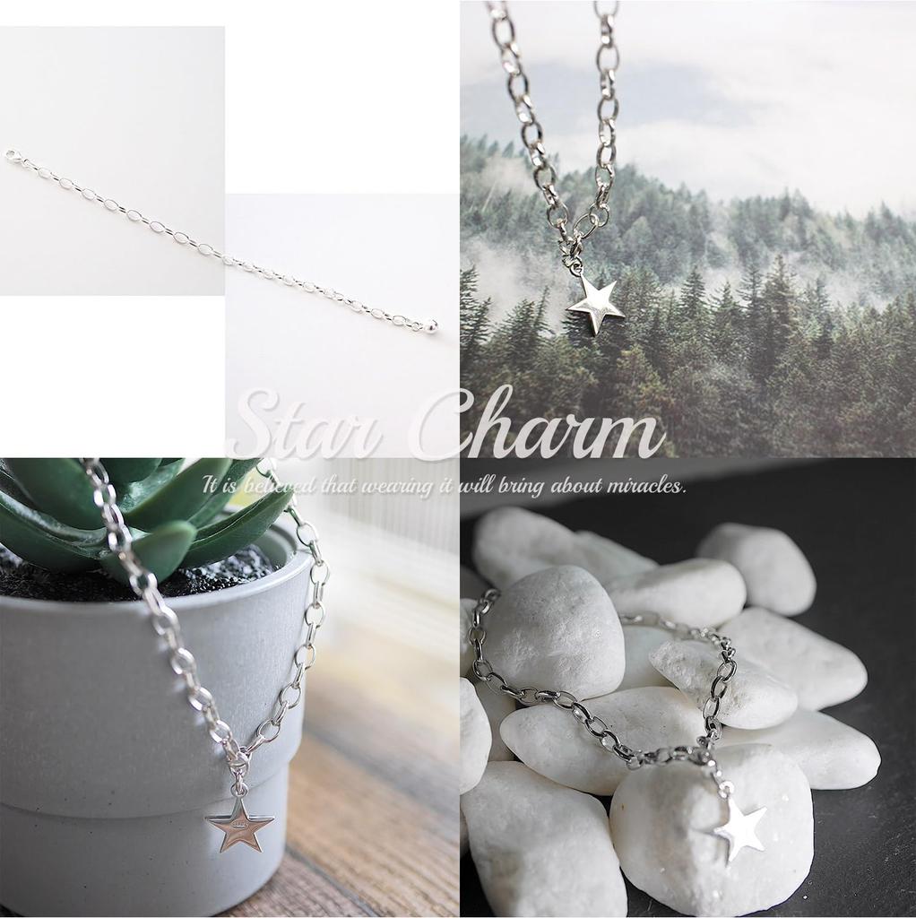 Genuine 925 silver chain bracelet with star and slim design with a Perfect for and cute Popular brand name jewelry and One size fits charm. Simple,