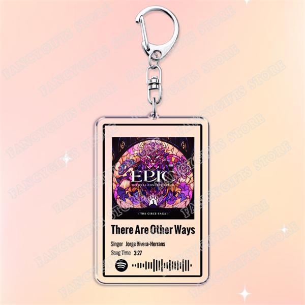 Hot Epic The Musical Songs Keychains for Women Accessories Bag Wouldn't You Like No Longer You Music Keyings Jewelry Fans Gifts