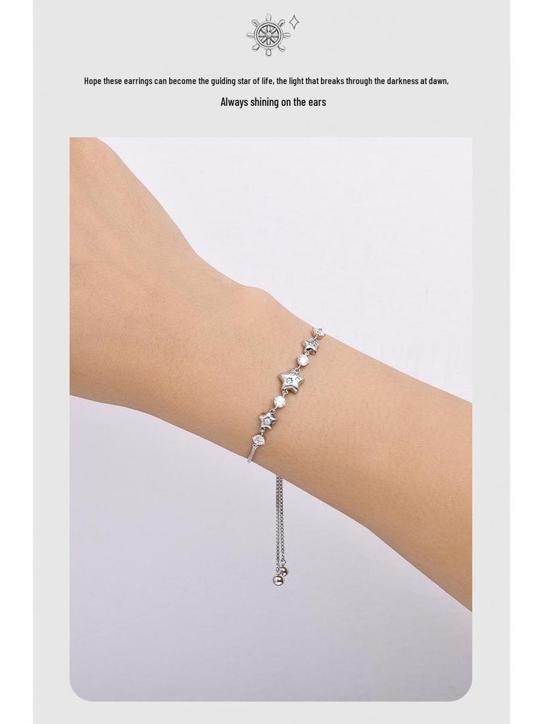 Copper Alloy Star Pull-Out Bracelet: Luxurious, Trendy Women's Jewelry