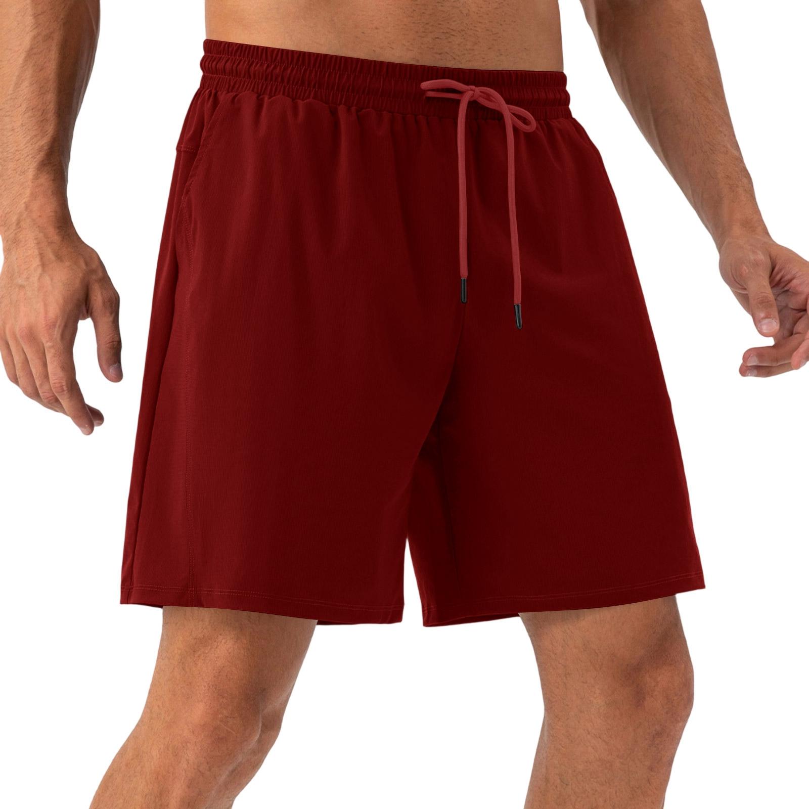 

Men s Lightweight, Breathable, Cool-Feeling Training Shorts - Men s Elastic Waist, Quick-Drying Running And Fitness Sports Shorts XL винний