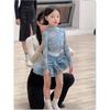 Children's Latin Dance Costume Girls' Autumn Spring Practice Training Suit Set with A High-end Feel Dance Dress