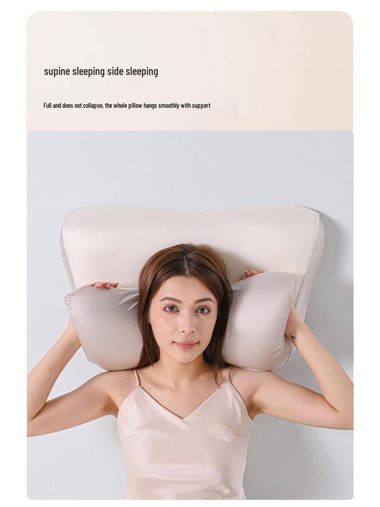 Seamless Deep Sleep Neck Pillow - Zero Pressure, Slow Rebound, Side Sleeper, Cervical Support, Washable.