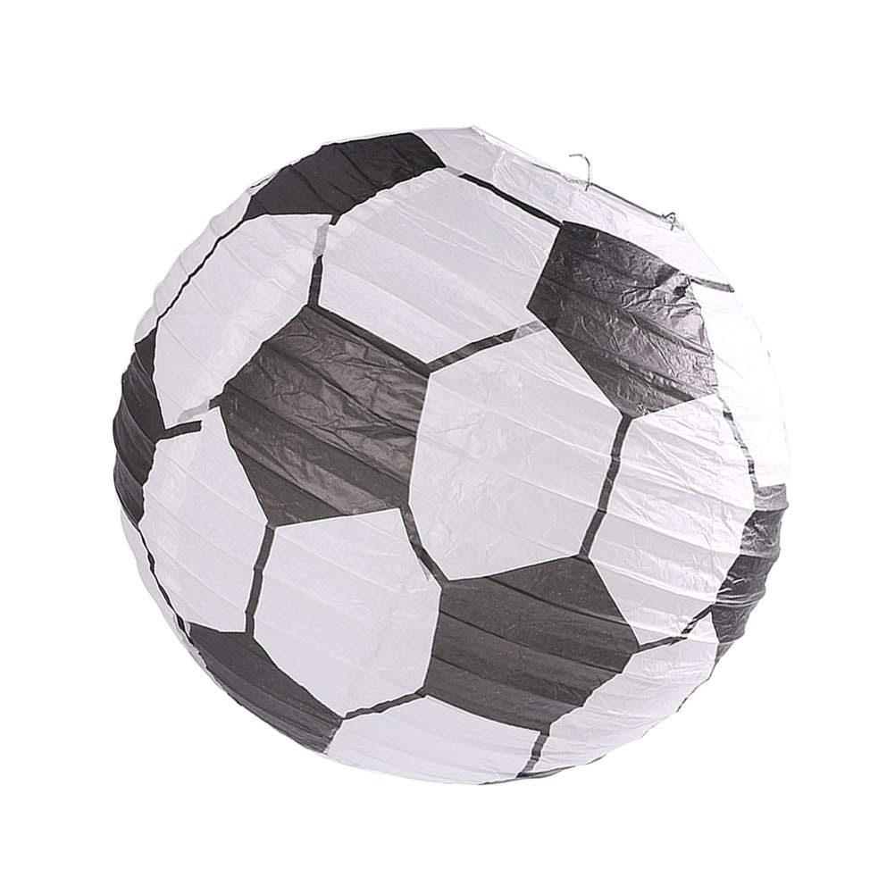 Football Pattern Paper Lantern Decorative Hanging for Room Kindergarten Classroom Holiday Festival DIY Lantern Party