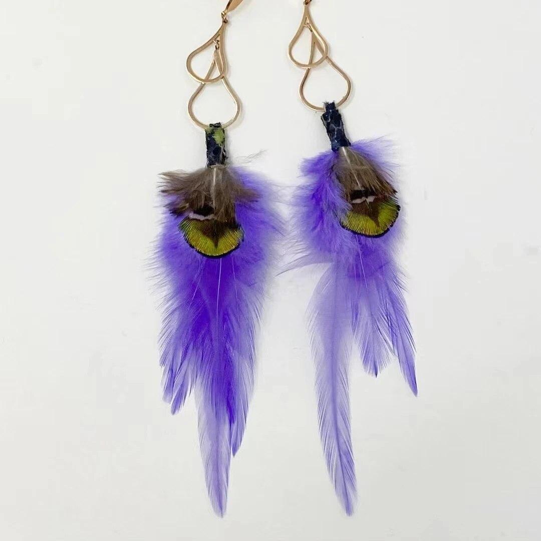 100-500 шт. красочные перья фазана 8-13 см перо куриного петуха для рукоделия завязывание — фото 7