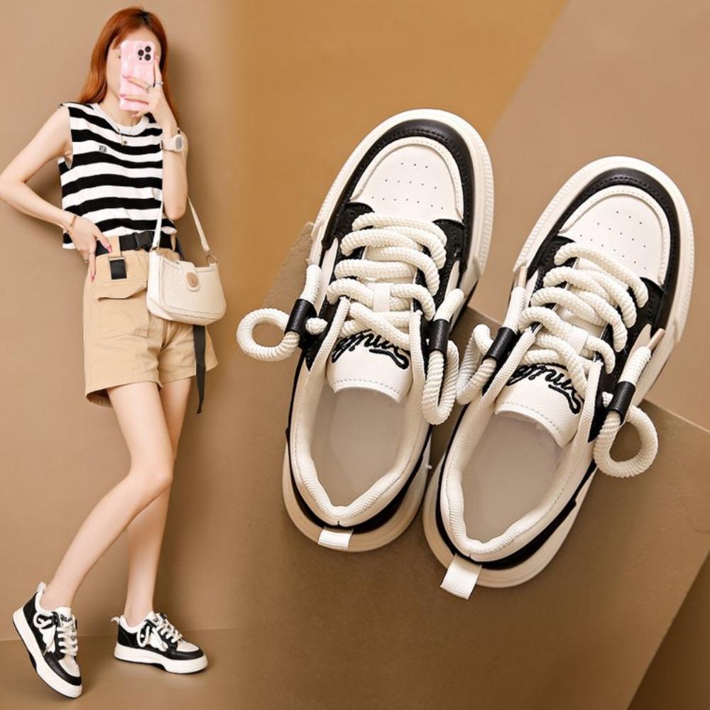 Белые туфли женские на толстой подошве повседневные туфли для сёрфинга 40 чёрный — фото 11