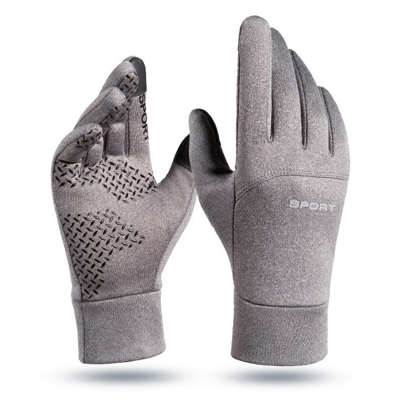 Men's Winter Touchscreen Outdoor Gloves - Velvet Lining, Non-Slip, Waterproof, Windproof for Cycling, Skiing, and Mountaineering.