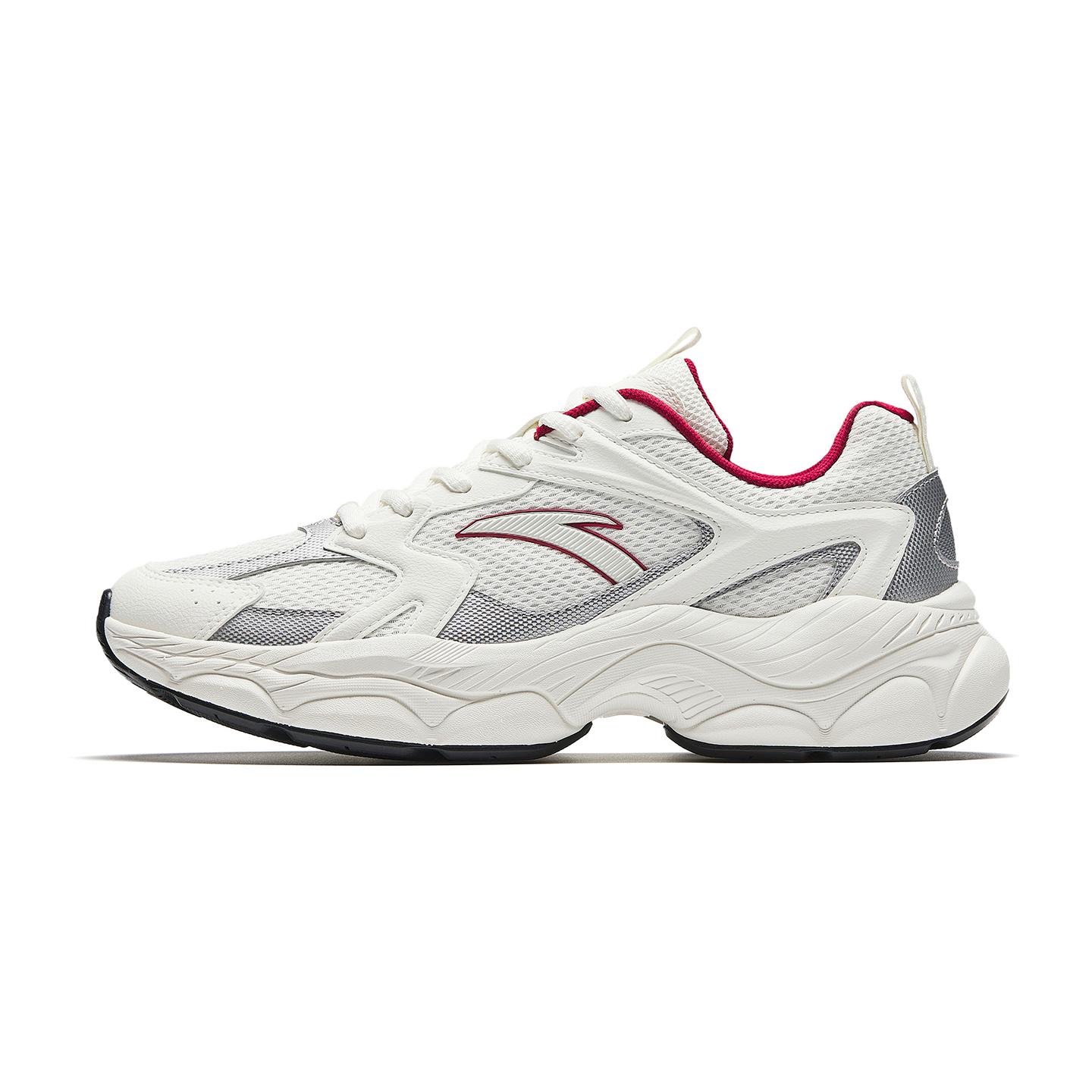 

Anta Millennial Generation Low top Casual Shoes Men s White Silver Red 112618818-1 40