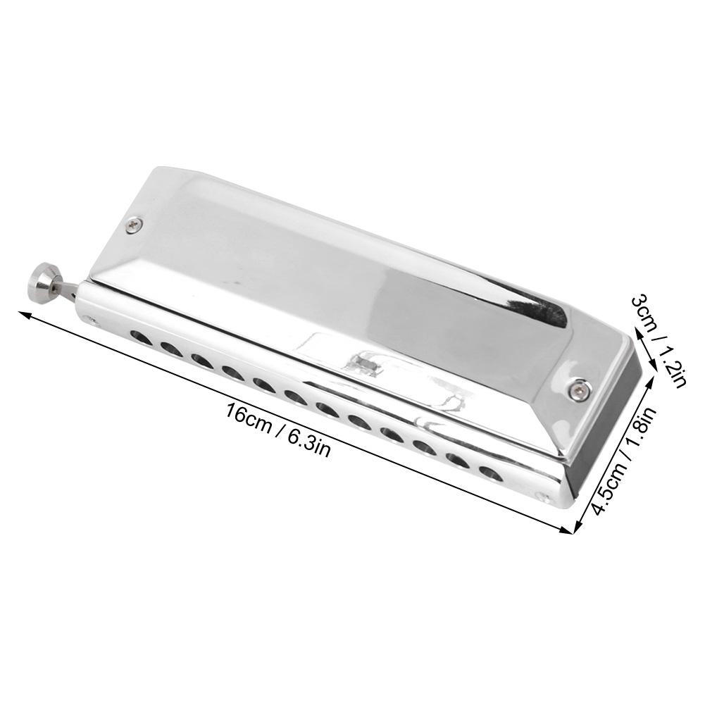 Chromatic Harmonica C Key 12 Hole 48 Tone Stainless Steel Professional Playing Mouth Organ