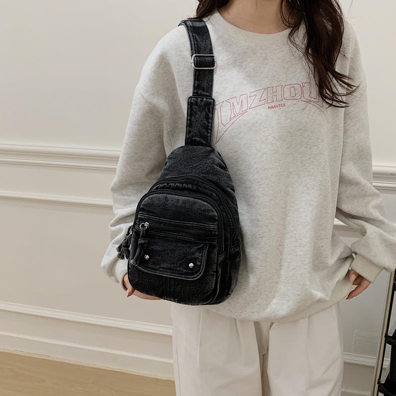 Denim Bag Women Chest Bag Crossbody Bag