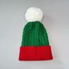 Warm Santa Beanie Hat Green Red Striped Hat Gift Christmas Knitted Hat  Adult