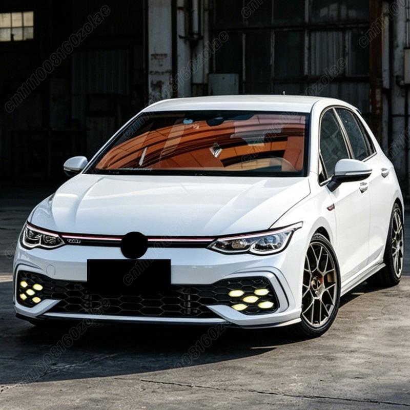 Dla Volkswagen Golf 8 MK8 GTI R-Line 2021 2022 2023 2024 Samochodowy Zestaw Modyfikacji Nadwozia Styl Fang Przedni Zderzak Nóż Powietrzny