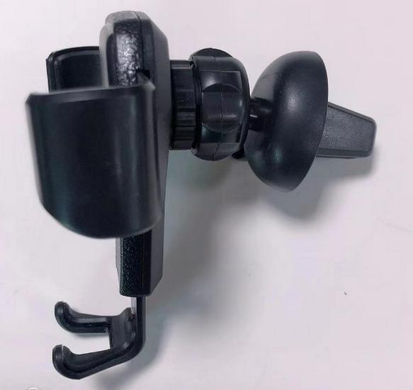 Universal Leather-Textured Air Vent Rotating Car Phone Holder with Gravity-Sensing Lock