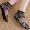 Women's Mesh See-Through Lace Rose Socks