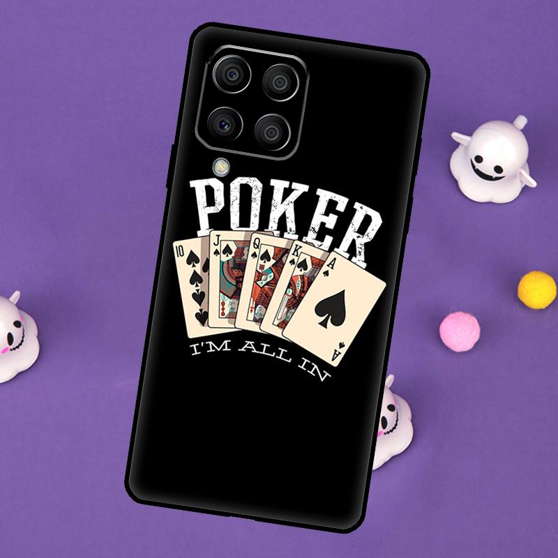 Poker Cards Cover For Samsung Galaxy M32 M52 M12 M13 M33 M23 M53 M15 M55 M31 M51 M14 M34 M54 M20 Case