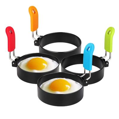 1PC Runde Edelstahl Spiegelei Form Handheld Pfannkuchen Omelett Form Ringe DIY Frühstück Küche Backen Kochen Werkzeuge