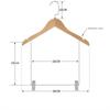 Adjustable Metal Clips Solid Wood Suit Hangers Closet Clothes Durable Pant Hangers  Home