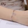 Lucktune Cute Cartoon Kitten Pendant Bracelets for Women Stainless Steel Sweet Cat Animal Chain Bracelets Fashion Jewelry Gifts