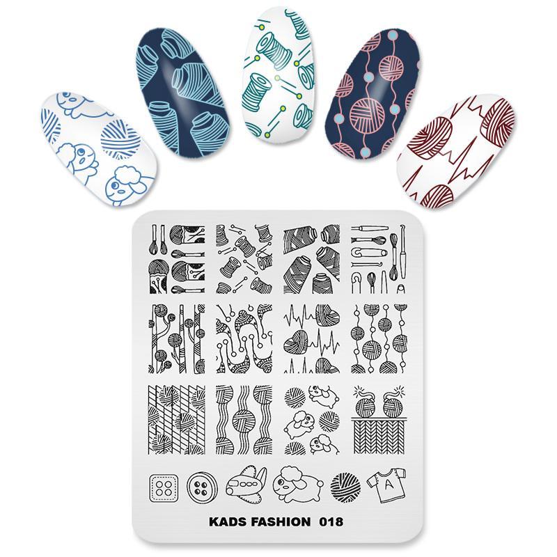 kads Fashion 018 Nagelstempelvorlage Modedesigns Nailart Stempelplatten Bild DIY Maniküre Dekoration Muster Werkzeug