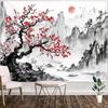 Japanese Tapestry Sun Landscape Mountain Nature Tapestry for Bedroom Anime Tapestries Wall Hanging for Bedroom Living Room