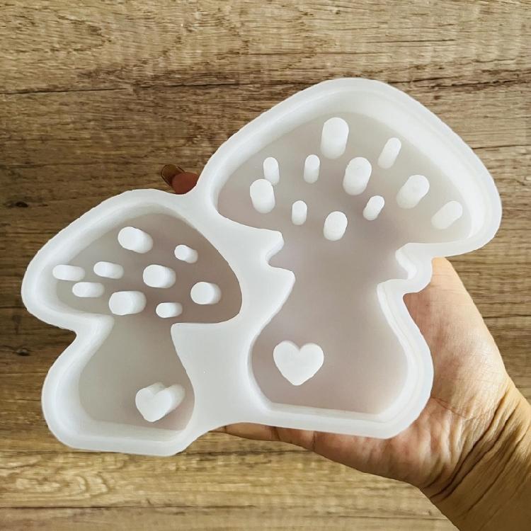 Silicone Mold Mushroom Shape Candle Molds Soap Making Molds 3D Resin Molds Home Decors Craft Molds Silicone Texture