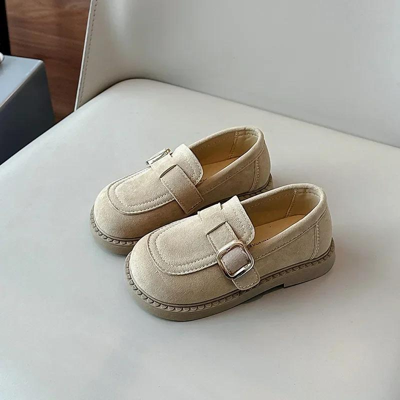 

Fashion New Girls Flat Shoes Simple Causal Children s Leather Shoes Soft Bottom Spring Autumn Kids Walking Shoes Hook Loop 24