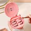 Mini Fashion Eco-Friendly False Eyelash Storage Box Flower Shape Abs Makeup Cosmetic Tool Portable Case Organizer