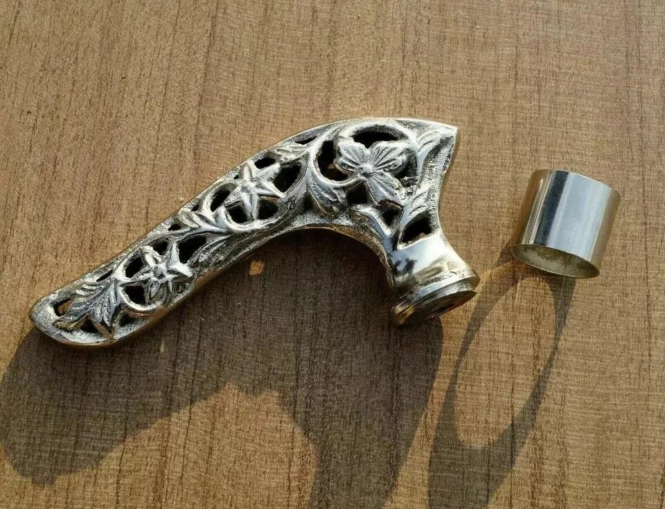 Silver Brass Victorian Head Designer Style Handle For Walking Stick Cane