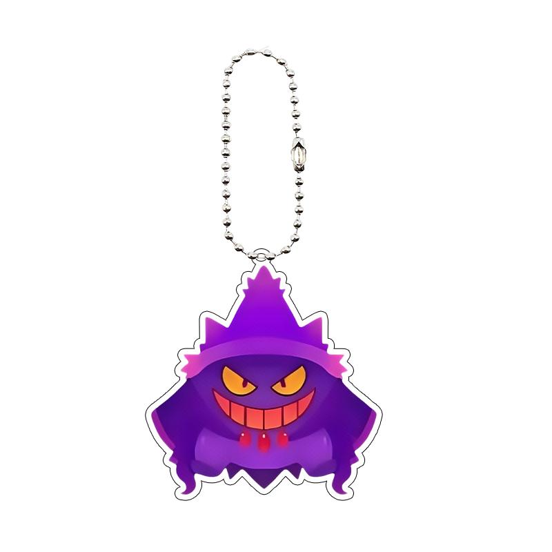 Anime Cartoon Gengar Halloween Day Acrylic Keychain Kawaii Pocket Figure All Saints' Day Creative Pendant Decoration Gifts Toys