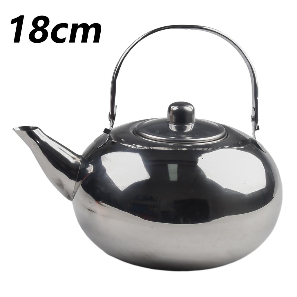 14/16/18cm Hot Water Kettle Stainless Steel Kettle Heat Resistant Handle Stovetop Camping Coffee Pot Teaware Kitchen Accessories