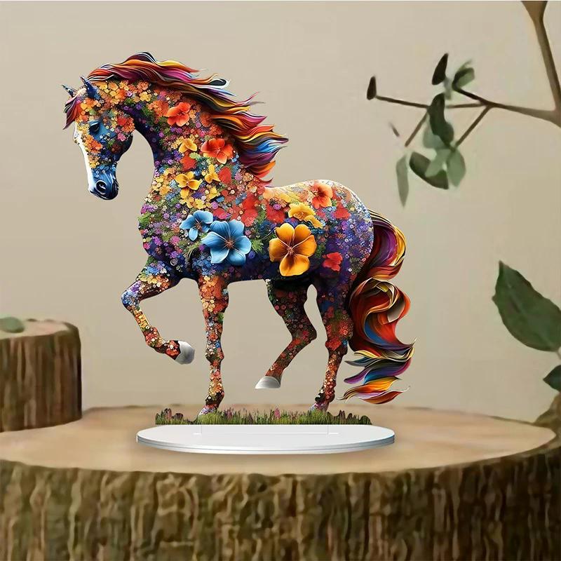 Kreativní design Barevný Umělecký Kůň Domácí Stolní Dekorace Ornament