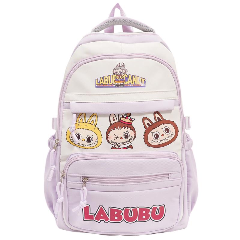 LABUBU Rucksack Schultasche Rucksack Kindertasche LABUBU Grundschulrucksack Mädchen Junge Schulrucksack 6 Farben