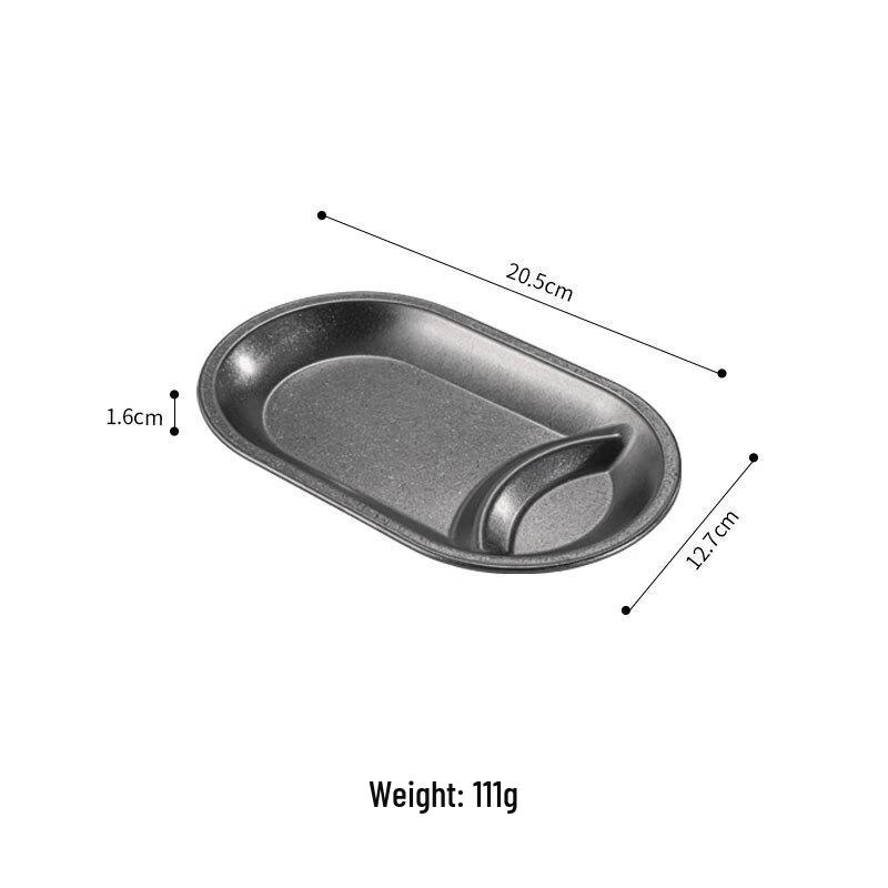 

ZISIZ Retro Distressed Divided Stainless Steel Fry & Snack Serving Plate Set