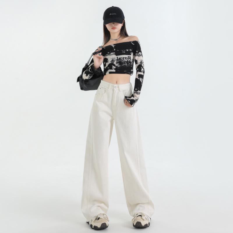 Dámské džíny s vysokým pasem a širokými nohavicemi - Kolekce jaro 2025