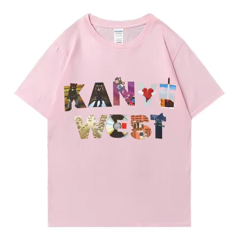 Rap Kanye West Album T Shirt 2026 Men Women  S Harajuku Fashion Graphics Clothes Vintage Streetwear Short Sleeve Unisex Tees