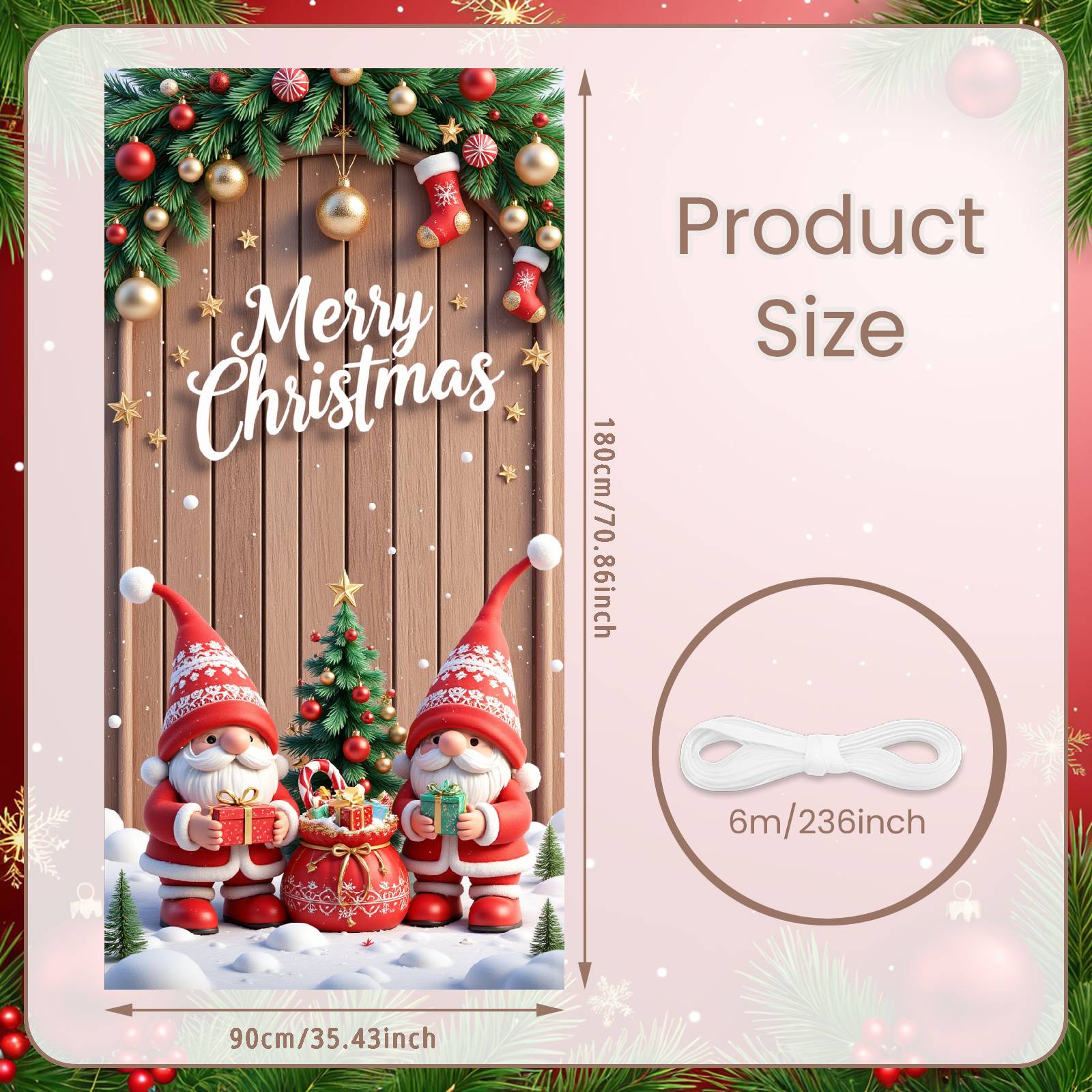 

Christmas Party Display Gnomes Design Holiday Festive Display Holiday Background Snowflakes Christmas Banner For Family Party