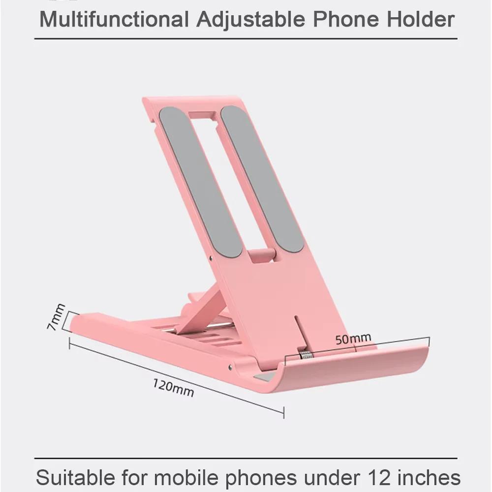 

Foldable Desktop Phone Holder Portable Mini Moblie Phone Stand For Xiaomi iPhone Samsung Mobile Phone Support Telephone Holder рожевий
