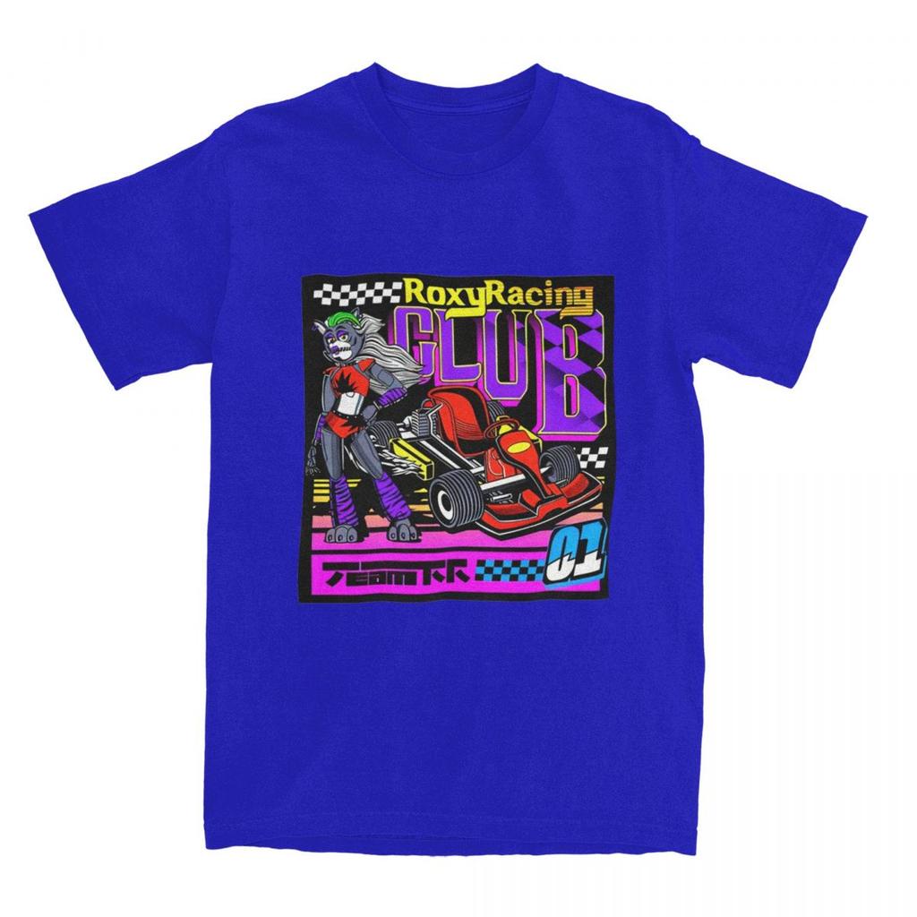 RoxyRacing Club T Shirt Unisex Cotton Tops Leisure FNAF Roxanne Wolf Round Neck Short Sleeve