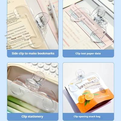 Easy To Read Fixed Book Clips 12° Plastic Transparent Book Holder Anti-slip Anti Page Turning Holder for Student Learning Tools