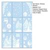 Holiday Static Window Stickers 9 Sheets Christmas Stickers, Reusable Snowflake Santa Claus Reindeer Large Collage Decor Decals for Glass Decoration,