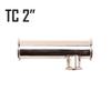 Tri Clamp 1.5”/2" Offset Tee 1/2 Tri Clamp RIMS Tube 304 Stainless Steel Sanitary Brewer Fitting