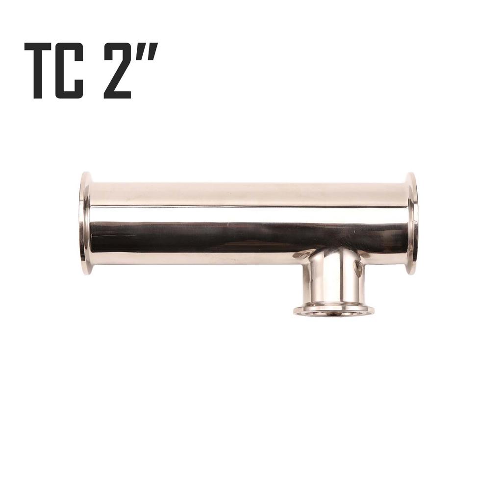 Tri Clamp 1.5”/2" Offset Tee 1/2 Tri Clamp RIMS Tube 304 Stainless Steel Sanitary Brewer Fitting